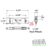 Tandem Sliding Door Roller - 1-1/8 Inch Steel - Concave | Patio Door Parts
