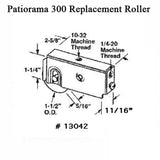 Sliding Door Roller - 1-1/4 Inch Nylon | Patio Door Parts