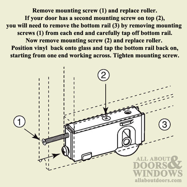 Sliding Door Roller - 1-1/4 Inch Nylon | Patio Door Parts