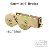 Tandem Sliding Door Roller - 1-1/2 Inch Steel - Concave Edge | Patio Door Parts