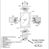 Tandem Sliding Door Roller - 1-1/4 Inch Steel | Patio Door Parts
