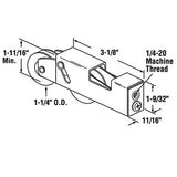 Tandem Sliding Door Roller - 1-1/4 Inch Nylon - Concave | Patio Door Parts