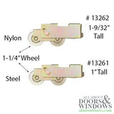 Tandem Sliding Door Roller - 1-1/4 Inch Steel - Concave | Patio Door Parts