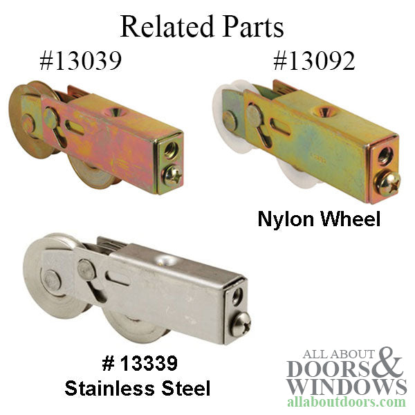 Tandem Sliding Door Roller - 1-1/2 Inch Stainless Steel - Concave | Patio Door Parts