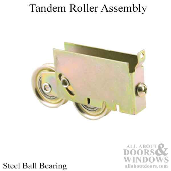 Tandem Sliding Door Roller - 1-1/2 Inch Steel - Concave | Patio Door Parts