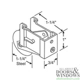 Sliding Door Roller - 1-1/4 Inch Steel - center grooved | Patio Door Parts
