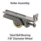 Sliding Door Roller - 7/8 Inch Steel - Flat | Patio Door Parts