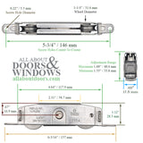 Tandem Sliding Door Roller - 1-1/4 Inch Stainless Steel | Patio Door Parts