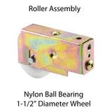 Sliding Door Roller - 1-1/2 Inch Nylon - Concave | Patio Door Parts
