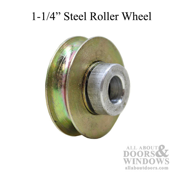 Sliding Door Roller - 1-1/4 Inch Steel - Concave | Patio Door Parts