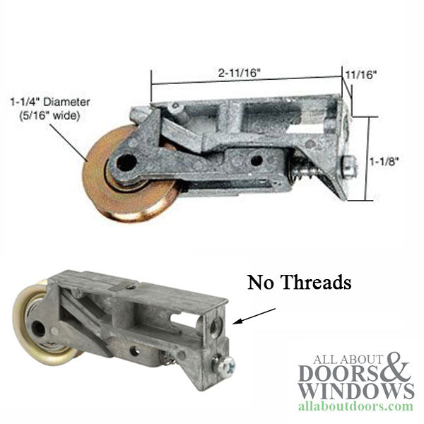 Sliding Door Roller - 1-1/4 Inch Steel - Concave | Patio Door Parts