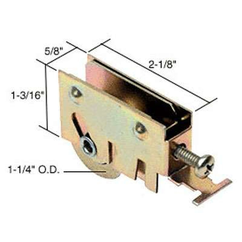 Sliding Door Roller - 1-1/4 Inch Steel - Concave | Patio Door Parts