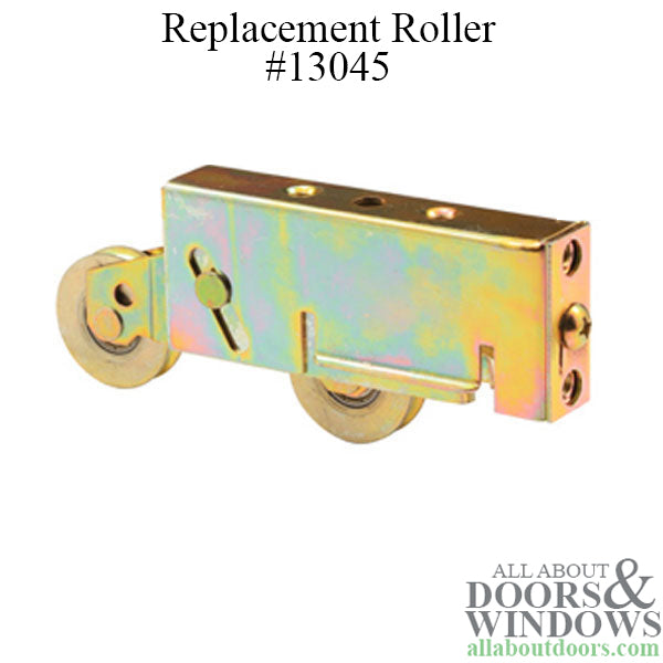 Commercial Tandem Sliding Door Roller - 1-1/2 Inch Steel - center grooved | Patio Door Parts