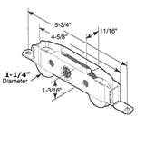 Tandem Sliding Door Roller - 1-1/4 Inch Steel | Patio Door Parts