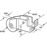 Sliding Door Roller - 27/32 Inch Steel - Grooved | Patio Door Parts