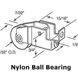 Sliding Door Roller - 27/32 Inch Nylon - Grooved | Patio Door Parts