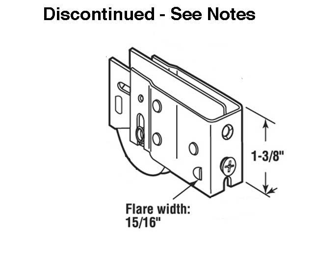 Sliding Door Roller - 1-1/2 Inch Steel - Concave | Patio Door Parts