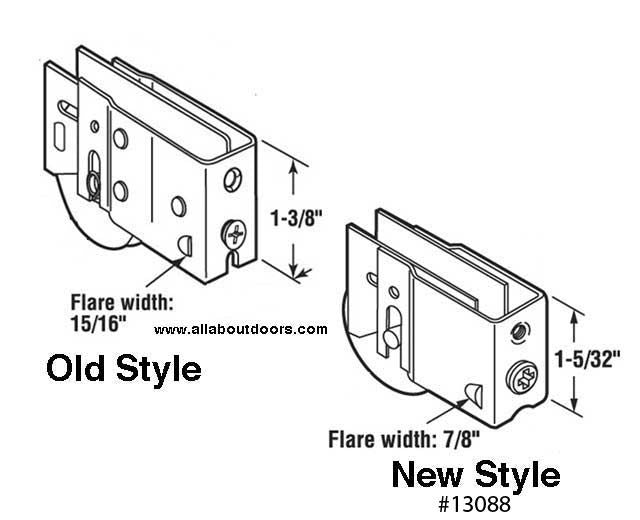 Sliding Door Roller - 1-1/2 Inch Steel - Concave | Patio Door Parts