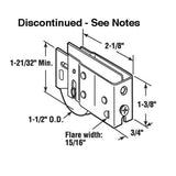 Sliding Door Roller - 1-1/2 Inch Steel - Concave | Patio Door Parts