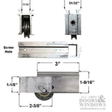 Sliding Door Roller - 1-7/16 Inch Aluminum | Patio Door Parts
