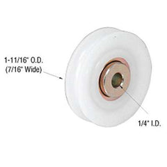 Sliding Door Wheel - 1-3/4 Inch Nylon - Concave | Patio Door Parts