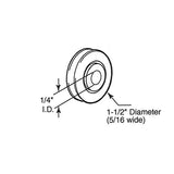 Sliding Door Wheel - 1-1/2 Inch Steel - Concave | Patio Door Parts