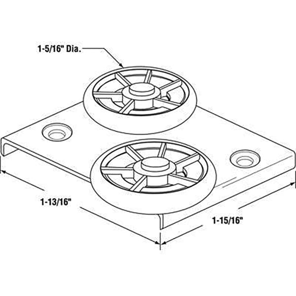 Tandem Sliding Door Roller - Plastic | Patio Door Parts
