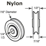 Sliding Door Wheel - 1-3/4 Inch Nylon - Concave | Patio Door Parts