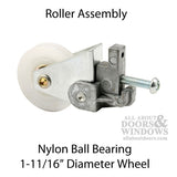 Sliding Door Roller - 1-11/16 Inch Nylon - Concave | Patio Door Parts