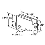 Sliding Door Roller - 1-13/16 Inch Steel - Concave | Patio Door Parts