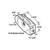 Sliding Door Roller - 1-1/2 Inch Steel - Concave | Patio Door Parts