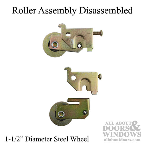 Sliding Door Roller - 1-1/4 Inch Steel - Concave | Patio Door Parts