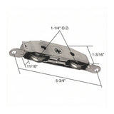 Tandem Sliding Door Roller - 1-1/4 Inch Stainless Steel - Concave | Patio Door Parts