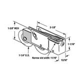 Tandem Sliding Door Roller - 1-1/4 Inch Steel - Concave | Patio Door Parts