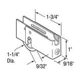 Sliding Door Roller - 1-1/4 Inch Nylon - Concave | Patio Door Parts