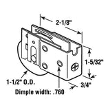 Sliding Door Roller - 1-1/2 Inch Steel - Concave | Patio Door Parts