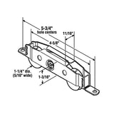 Tandem Sliding Door Roller - 1-1/4 Inch Nylon - Concave | Patio Door Parts