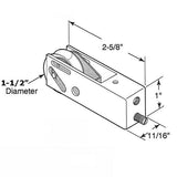 Sliding Door Roller - 1-1/2 Inch Steel - Concave | Patio Door Parts