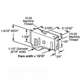 Sliding Door Roller - 1-1/2 Inch Steel - Concave | Patio Door Parts
