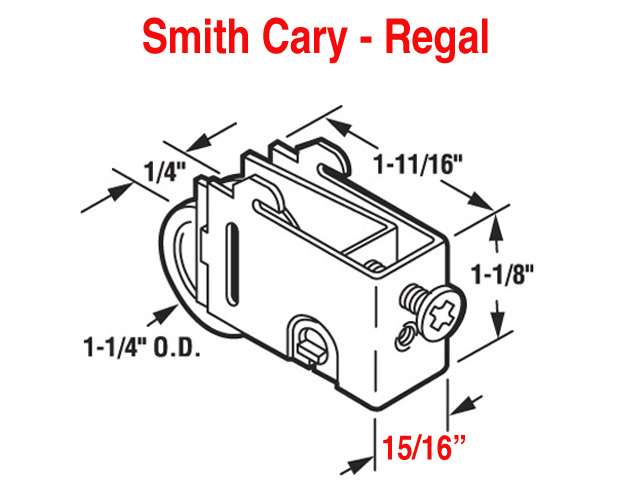 Sliding Door Roller - 1-1/4 Inch | Patio Door Parts
