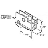 Sliding Door Roller - 1 Inch Steel - Concave | Patio Door Parts