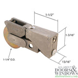 Sliding Door Roller - 1-1/4 Inch Steel - Concave | Patio Door Parts