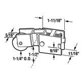 Sliding Door Roller - 1-1/4 Inch Steel - Concave | Patio Door Parts