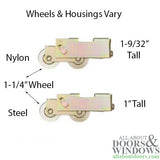 Tandem Sliding Door Roller - 1-1/4 Inch Steel - Concave | Patio Door Parts