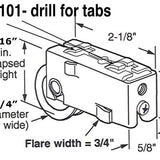 Sliding Door Roller - 1-1/4 Inch | Patio Door Parts