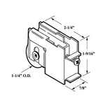 Sliding Door Roller - 1-1/4 Inch Steel - Concave | Patio Door Parts