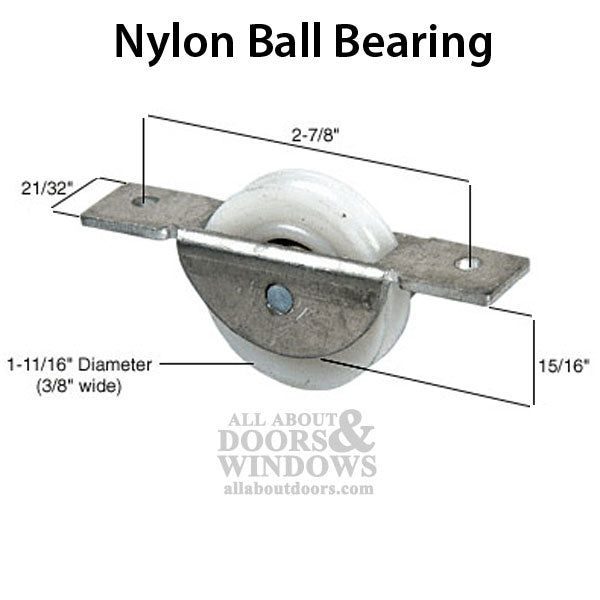 Sliding Door Roller - 1-11/16 Inch Nylon - Concave | Patio Door Parts