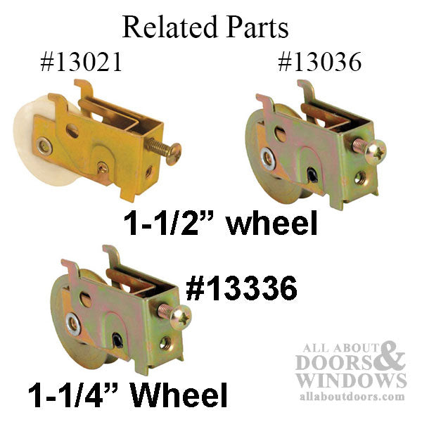 Sliding Door Roller - 1-1/4 Inch Steel - Concave | Patio Door Parts
