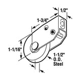 Sliding Door Roller - 1-1/2 Inch Steel - Concave | Patio Door Parts