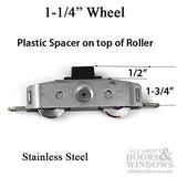 Tandem Sliding Door Roller - 1-1/4 Inch steel | Patio Door Parts